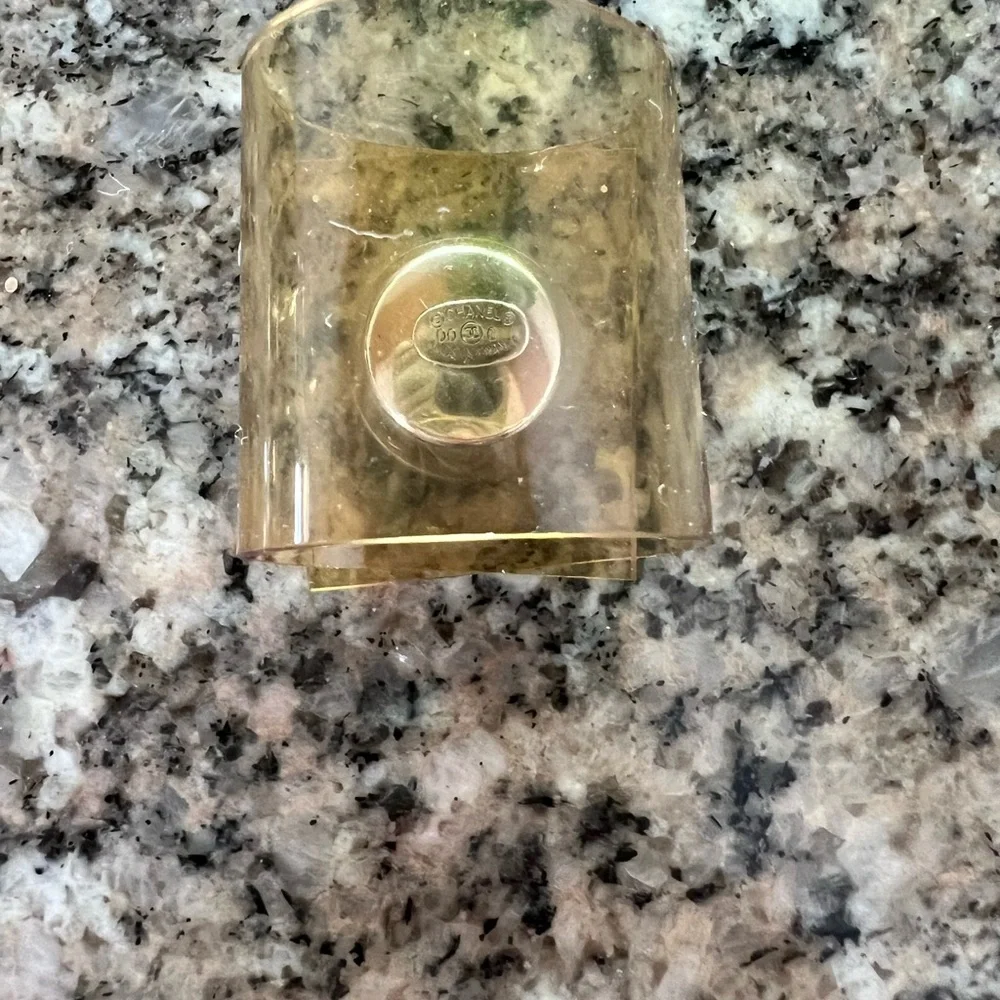 Vintage Chanel Vinyl and Palladium Ring